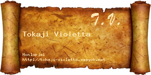 Tokaji Violetta névjegykártya
